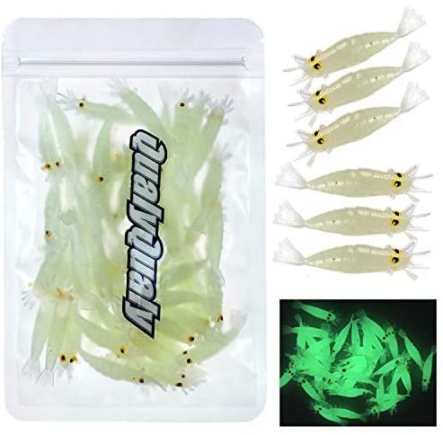 Qualyqualy Soft Plastic Fishing Lures Artificial Bait Luminous Glow