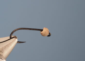 Here is my Gammie Jig Hook,  a size 14. This is a good size to start with, but you will be tying size 16s and 18s eventually.