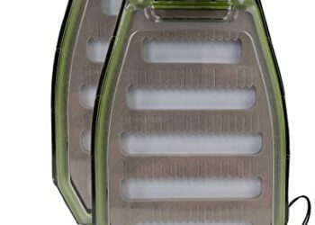 Aventik 2pcs Waterproof Flies Boxes Fishing Tackle Foam Boxes Unique Shape Smart Size Double Sides 4.53X3.15X1.5inch Discount in July