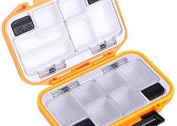 Docooler 12 Compartments Waterproof Storage Case Fly Fishing Lure Spoon Hook Bait Tackle Box