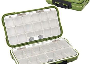 EZYoutdoor Waterproof Fishing Lure Box 30 Compartments Large Storage Case Fly Fishing Lure Spoon Hook Bait Tackle Box Bait for Casting Fishing Fly Fishing Accessories Boxes Storage Containers (Green)