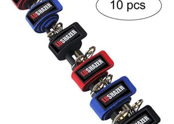 Fishing Rods Belt Stretchy Rod Straps Fishing Tackle Ties Cable Fishing Rod Holders Fit for Casting Rods, Spinning Rods and Fly Rods (5 Color, 10 pcs)