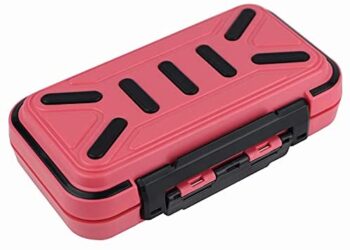 KEESHINE Upgraded Fishing Lure Box, Bait Storage Case Fishing Tackle Storage Trays Accessory Boxes Thicker Plastic Hooks Organizer for Vest Casting Fly Fishing Pocket Size (Pink)