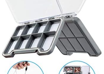 Meboyz Fishing Lure Boxes, Bait Storage Case Fishing Tackle Storage Trays Accessory Boxes Thicker Plastic Hooks Organizer Containers for Vest Casting Fly Fishing – Waterproof Seal