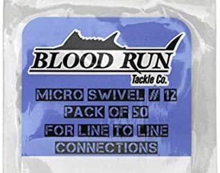 Micro Barrel Fishing Swivels 45LB Stainless Carbon Blood Run Tackle Pack of 50