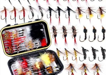 ODDSPRO Fly Fishing Flies Kit, 36/78Pcs Fly Fishing Lures, Fly Fishing Dry Flies Wet Flies Assortment Kit with Waterproof Fly Box for Trout Fishing