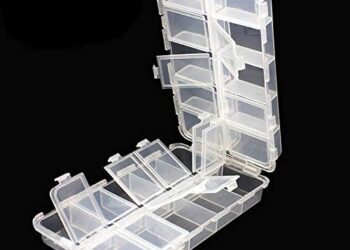 OriGlam Premium 20 Compartments Tackle Boxes, Tackle Utility Boxes, Plastic Box Storage Organizer Box with Adjustable Dividers, Fishing Tackle Storage Box Organizer