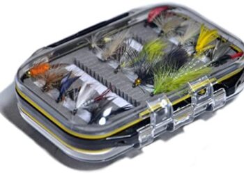Outdoor Planet Assorted Trout Fly Fishing Lure Pack of 10/12/15/28/35/48/66 Pieces Fly Lure + Double Side Waterproof Pocketed Fly Box