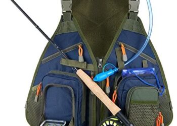 Piscifun Fishing Vest Backpack with Water Bladder and Waterproof Phone Pouch