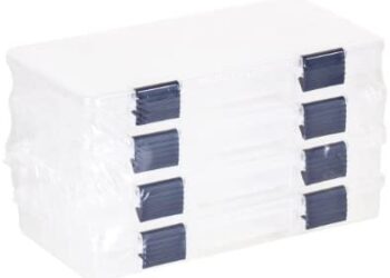 Plano Tackle Boxes,4 pack of 3500 Prolatch Stowaway Tackle Utility Boxes, Fishing Tackle Storage, blue