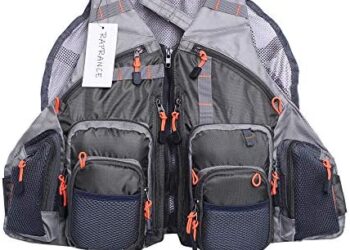 Raprance Fly Fishing Vest Pack Adjustable Breathable Outdoor Activity Vest with Pockets for Men and Women