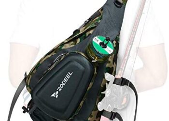 Rodeel Fishing Single Shlouder Bag, Large Storage, for Fly Fishing, Outdoor Sports, Camping and Hiking