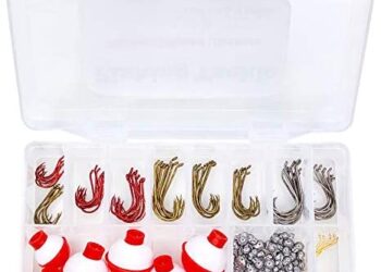 Tailored Tackle Fishing Kit 147 Pc of Gear Tackle Box with Tackle Included | Fishing Hooks & Fishing Bobbers | Starter Fishing Equipment and Accessories for Live Worms & Artificial Bait