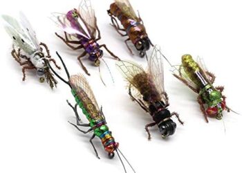 YZD Fly Fishing Flies Realistic Dry Wet Nymph Trout Flies Hand Tie Lures Kits 12/26/48 Pcs