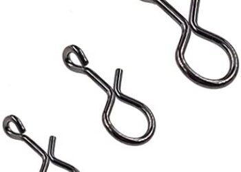 unclesportinfof No-Knot Fast Snaps Fly Fishing Snap No Knot Snaps Quick Change Connect snap for Flies Hook & Lures Black Color Pack of 100