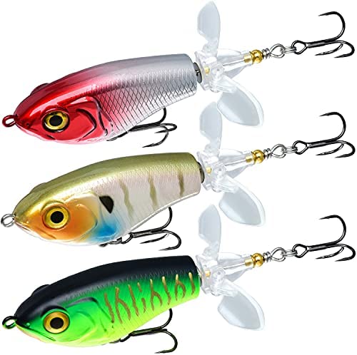 Topwater Fishing Lures,Double-Blade Whopper Plopper Swimbaits Bass ...