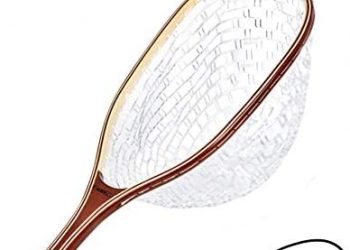 FunVZU Fly Fishing Net – Thoughtful Design Fishing Landing Net Trout Net with Knotless Soft Rubber Mesh Magnetic Release for Trout Fishing Catch and Release