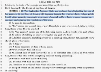 Immediate Action is Required by Fly Tier’s in Oregon – Oppose “Fur Ban” House Bill 3390