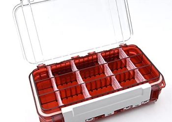 ZSFBIAO Waterproof Fishing Tackle Box Double-Sided Bait Lure Box Fish Hook Hook Up Storage Box Carp Fly Fishing Accessories Fishing Box Fishing Box Organizer (Color : Red-A)