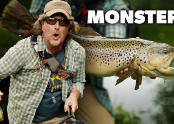 Monster Trout on My FIRST Fly Rod!